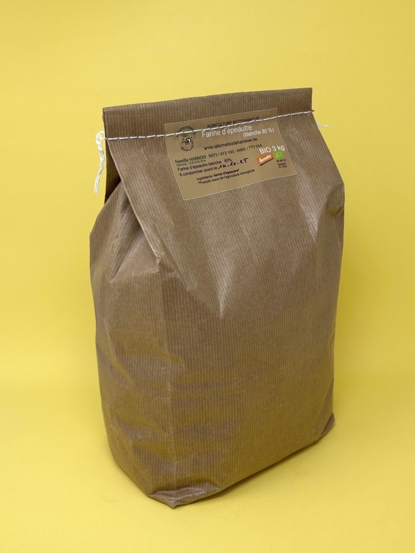 Farine d'&eacute;peautre blanche  80% (bise) 3kg