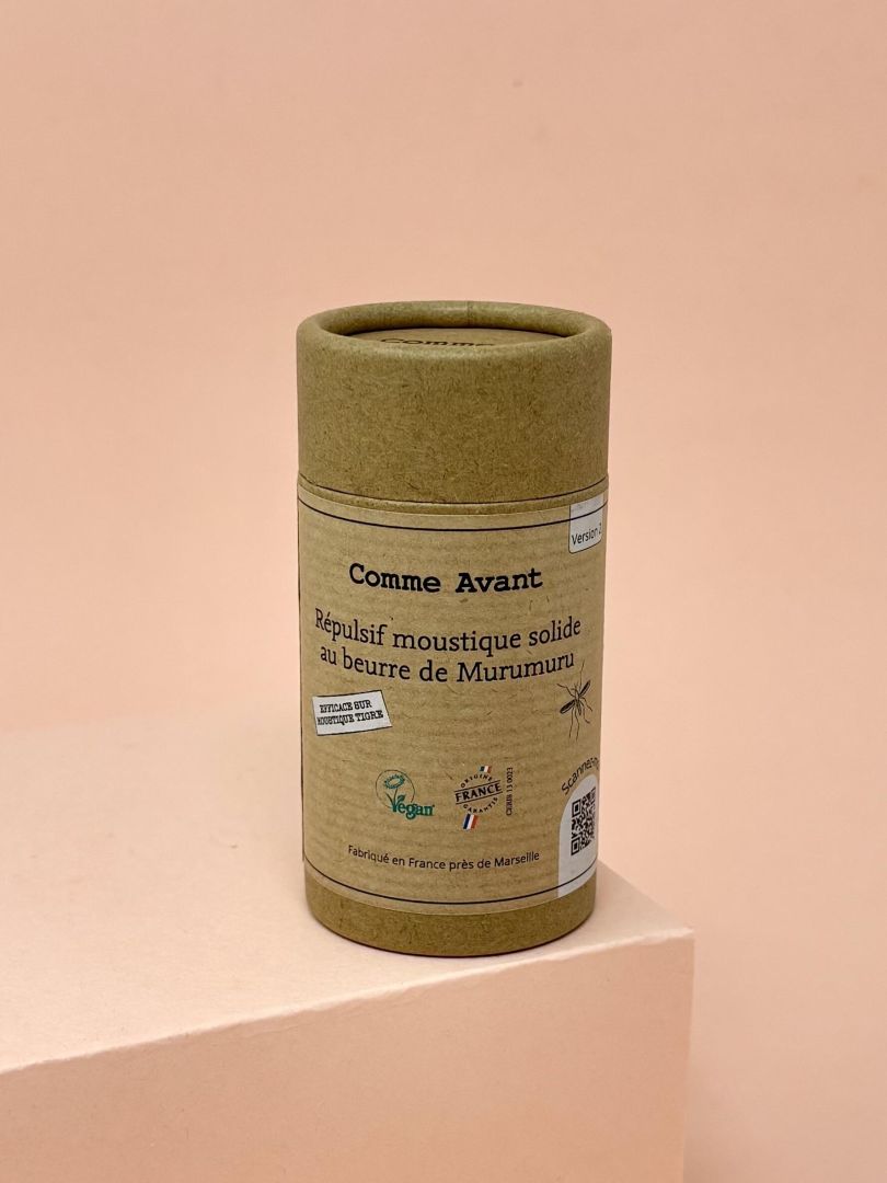 R&eacute;pulsif anti-moustique solide au beurre de Murumuru