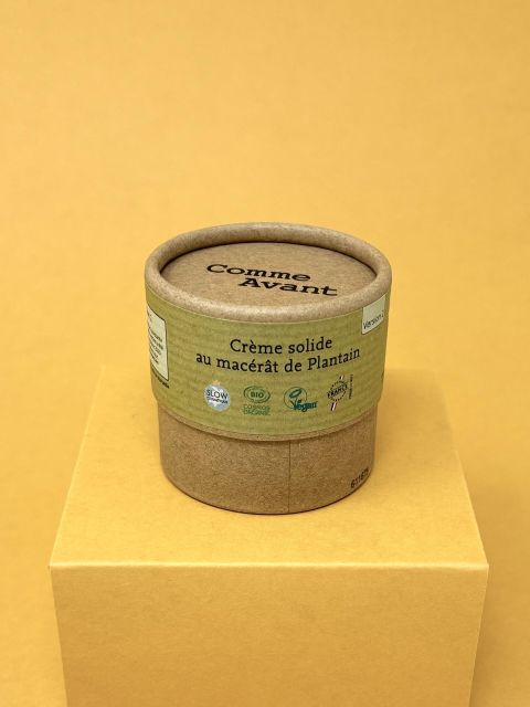 Cr&egrave;me solide au mac&eacute;r&acirc;t de Plantain